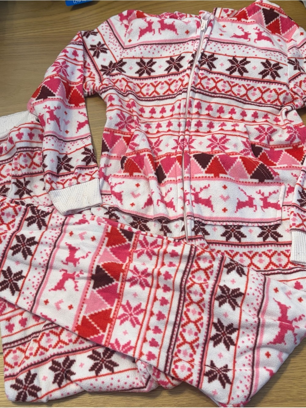 3 for $12 Girls Pink & White Holiday Reindeer Onesie